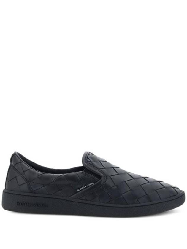 Sawyer Intrecciato Calfskin Slip-Ons Black - BOTTEGA VENETA - BALAAN 5