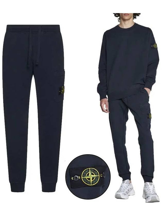 Waffen Patch Cotton Fleece Track Pants Navy - STONE ISLAND - BALAAN 2