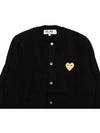 Gold Heart Waffen Wool Cardigan - COMME DES GARCONS - BALAAN 2