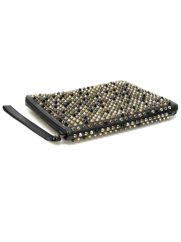 3135043 Black Calfskin Spike iPad CRIS Clutch - CHRISTIAN LOUBOUTIN - BALAAN 4