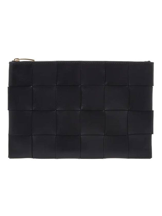 Intrecciato Cassette Clutch Bag Black - BOTTEGA VENETA - BALAAN 1