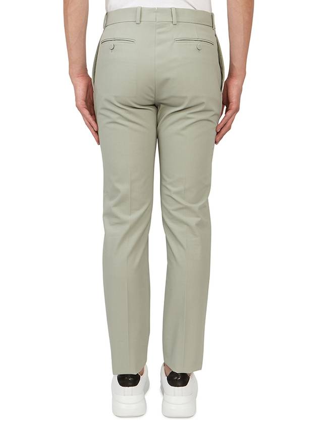 Men's Pleat Detailed Straight Pants Bianco - ALEXANDER MCQUEEN - BALAAN 5