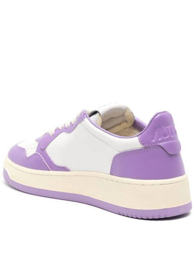 Medalist Leather Low Top Sneakers White Purple - AUTRY - BALAAN 4