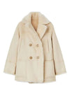 Slater Reversible Shearling Coat Beige - LORO PIANA - BALAAN 4