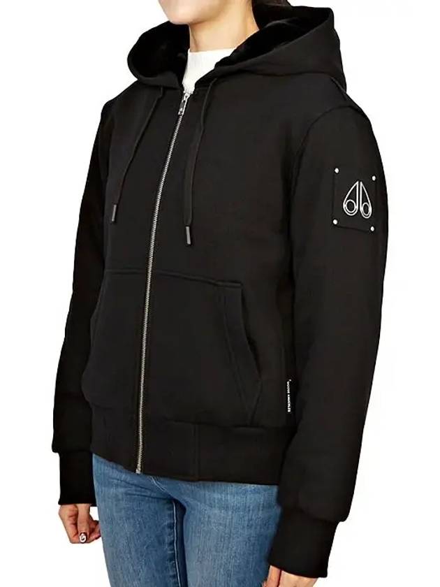 Classic Bunny 2 Zip Up Hoodie Black Lining Black - MOOSE KNUCKLES - BALAAN 4