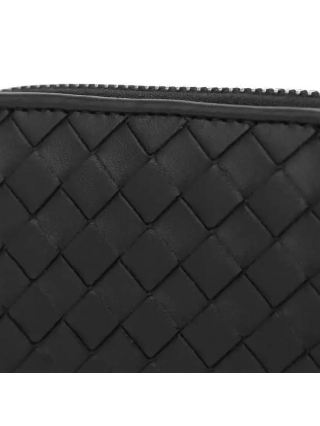 Intrecciato Zipper Card Wallet Black - BOTTEGA VENETA - BALAAN 6