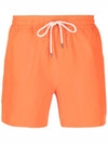 Men's Embroidered Blue Logo Swim Shorts Orange - POLO RALPH LAUREN - BALAAN 3