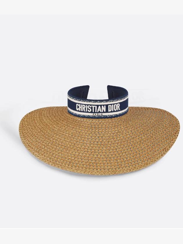 Riviera D Ocean Micha Scarf Visor Navy - DIOR - BALAAN 6