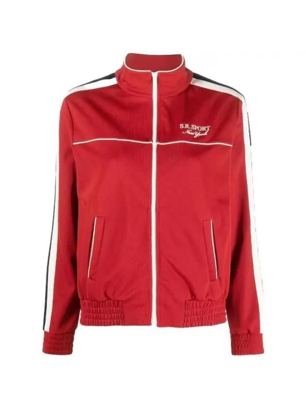 SPORTY RICH stripe detail zip up track jacket JA891RY RUBYWHITE - ETC - BALAAN 1