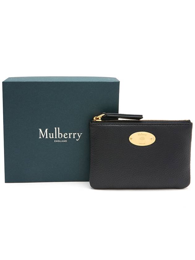 Plaque Zipper Small Coin Wallet Black - MULBERRY - BALAAN 8