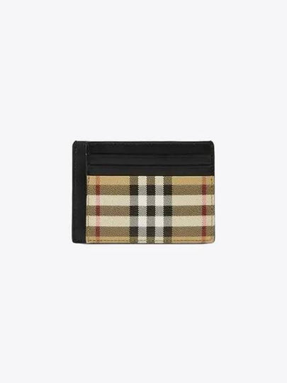 Vintage Check Money Clip Card Wallet Beige - BURBERRY - BALAAN 2