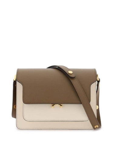 Saffiano Medium Trunk Shoulder Bag Hazelnut - MARNI - BALAAN 1