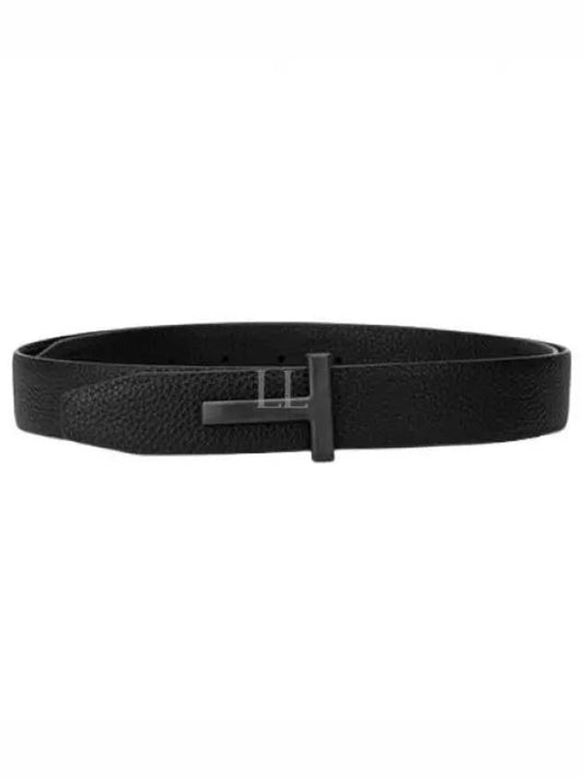 Black Reversible Leather Belt Black - TOM FORD - BALAAN 2