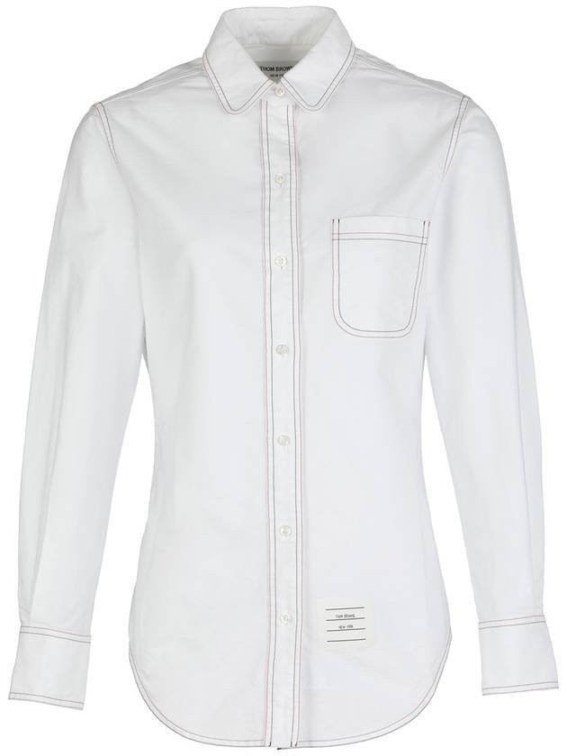 Classic Triple Stitching Oxford Shirt White - THOM BROWNE - BALAAN 1