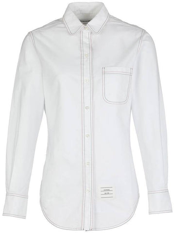 Classic Triple Stitching Oxford Shirt White - THOM BROWNE - BALAAN 1