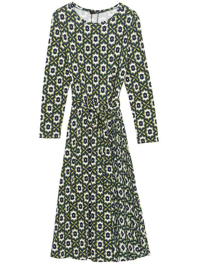 Pedina all over motif midi dress green - MAX MARA - BALAAN 2