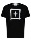 Stencil Two Logo Short Sleeve T-Shirt Black - STONE ISLAND - BALAAN 2