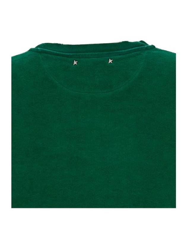 Crop Top Roundneck Long Sleeve T-Shirt Green - GOLDEN GOOSE - BALAAN 4