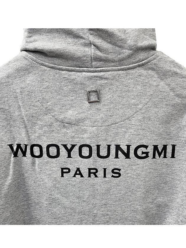 Back Logo  Zip-Up Hoodie Grey - WOOYOUNGMI - BALAAN 6