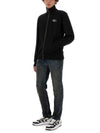 S-Genie Metallic Logo Zip Up Jacket Black - DIESEL - BALAAN 3