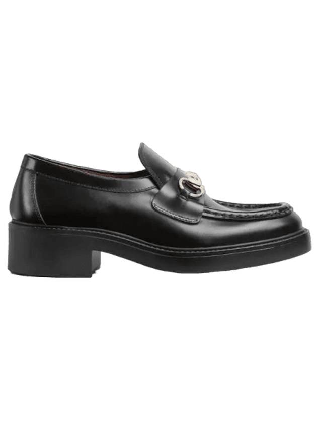 Horsebit Leather Loafer Black - GUCCI - BALAAN 1