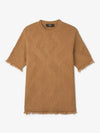 Men's Cotton Logo Short Sleeve Knit Sweater Cinnamon - FENDI - BALAAN 2