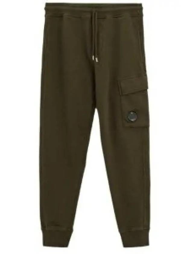 Diagonal Fleece Cargo Track Pants Green - CP COMPANY - BALAAN 2