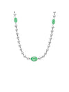 Interlocking G Enamel Tag Ball Chain Necklace Silver - GUCCI - BALAAN 1