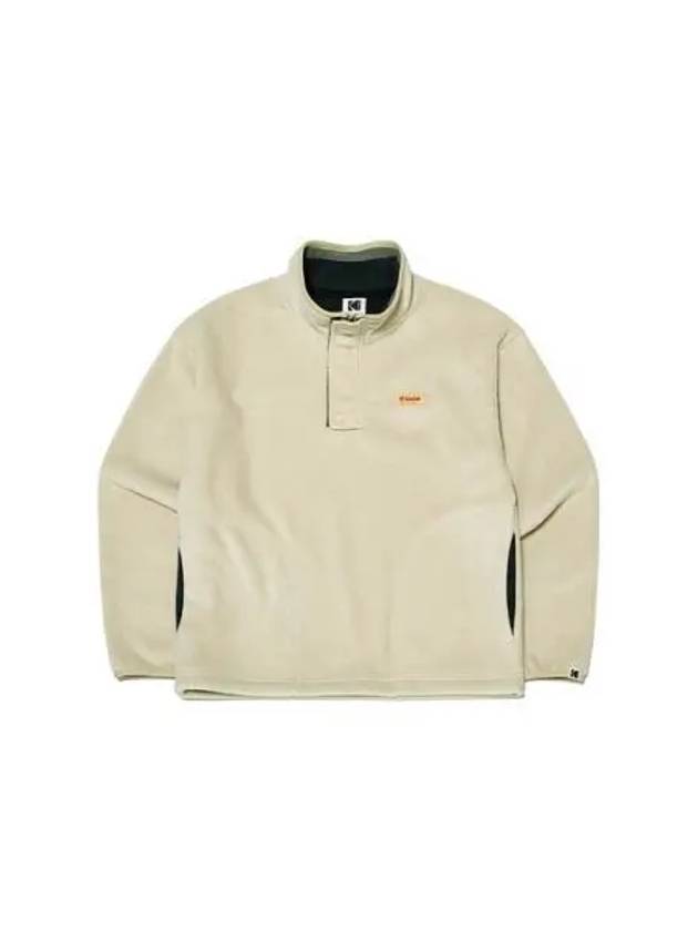 KODAK Apparel Kodachrome semi overfit standard neck half zip up fleece BEIGE - KODO - BALAAN 1