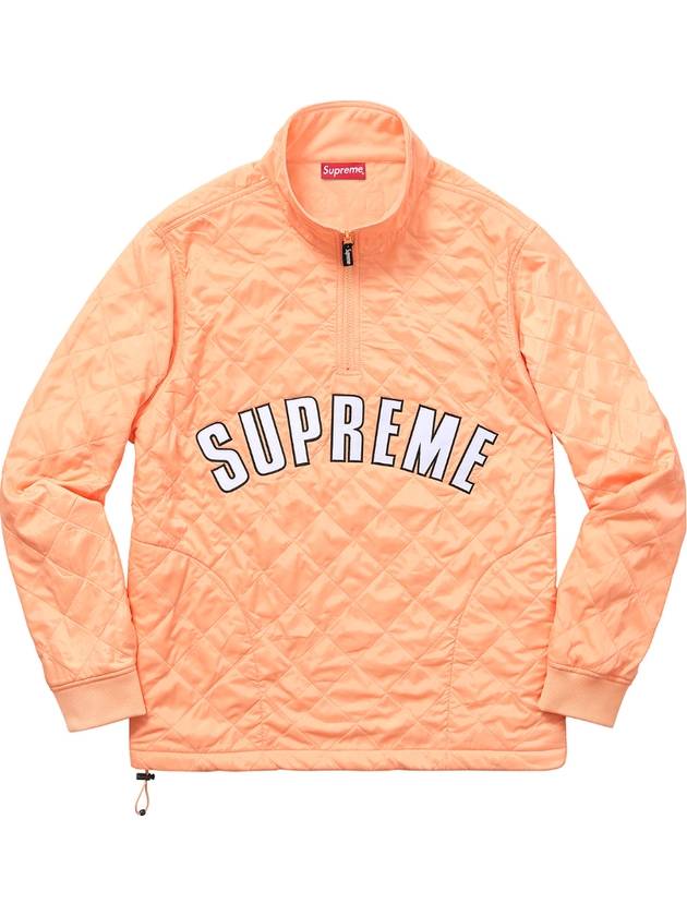 Arc Logo Quilted Half Zip Pullover Peach - SUPREME - BALAAN 2