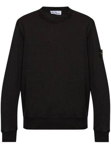 Compass Patch Cotton Sweatshirt Black - STONE ISLAND - BALAAN 1