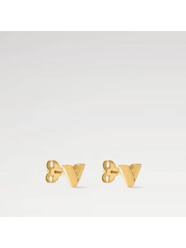 Essential V Stud Earrings Gold - LOUIS VUITTON - BALAAN 3