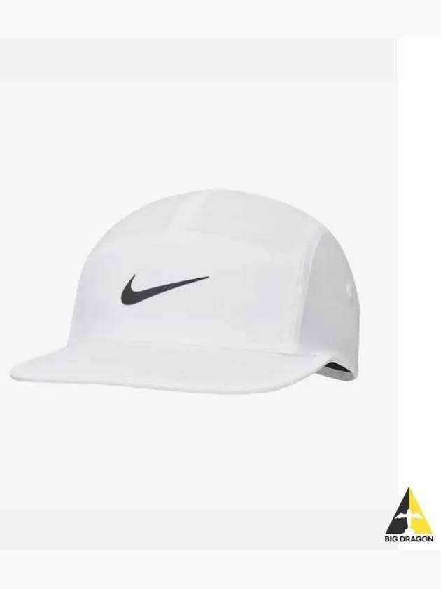 Dry Fit Fly Unstructured Swoosh Cap White Anthracite Black FB5624 100 - NIKE - BALAAN 1