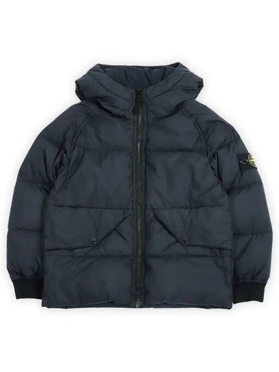 Kids Wappen Patch Hooded Padding Navy - STONE ISLAND - BALAAN 2