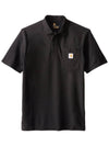 Men's Workwear Pocket Polo Shirt Black - CARHARTT - BALAAN 1