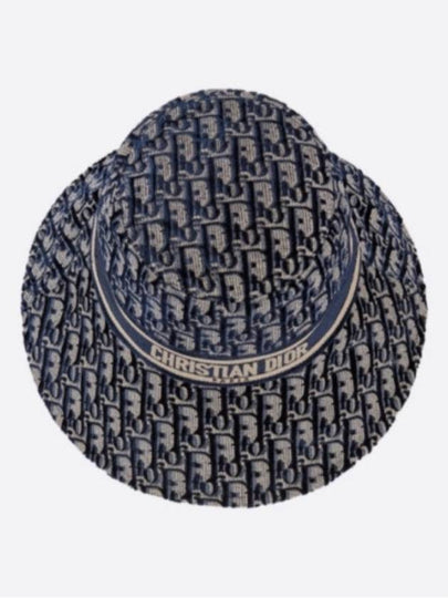 58 Dior Women s Oblique Embroidered Bucket Hat Navy - DIOR - BALAAN 2