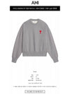 Cotton Heart Logo Sweatshirt Grey - AMI - BALAAN 3