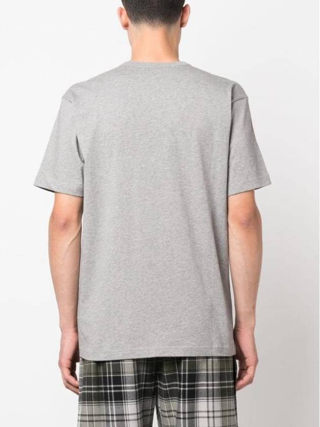 Face Logo Crew Neck Short Sleeve T-Shirt Grey - ACNE STUDIOS - BALAAN 3