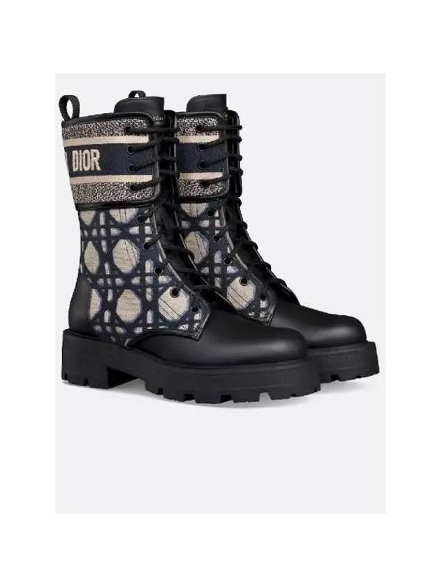 D-Major Calfskin Ankle Long Boot Deep Blue - DIOR - BALAAN 3