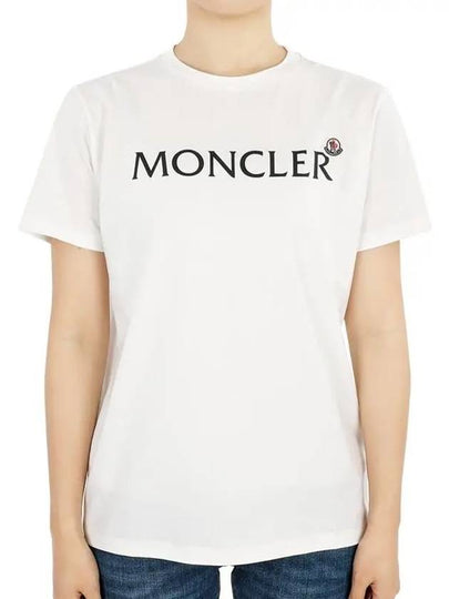 Kids lettering logo wappen short sleeve ivory 8C00003 89AFV 034 12 14A adult wearable - MONCLER - BALAAN 2