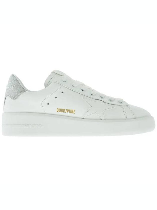 Purestar White Silver Glitter Heel Tab Sneakers - GOLDEN GOOSE - BALAAN 2