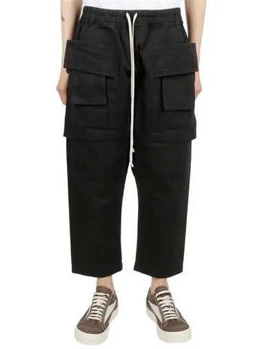 DU01D1371 CB 09 Dark Shadow Crop Creech Cargo Pants - RICK OWENS - BALAAN 1