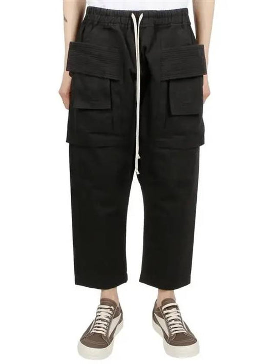 DU01D1371 CB 09 Dark Shadow Crop Creech Cargo Pants - RICK OWENS - BALAAN 1