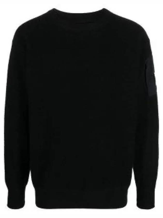 Men s Lens Detail Knit Black 13CMKN280 A005504M 999 967401 - CP COMPANY - BALAAN 1