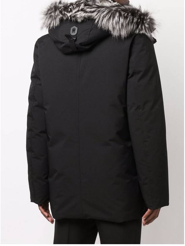 Mackage Edward down parka hooded bib silver fox fur black - MACKAGE - BALAAN 4