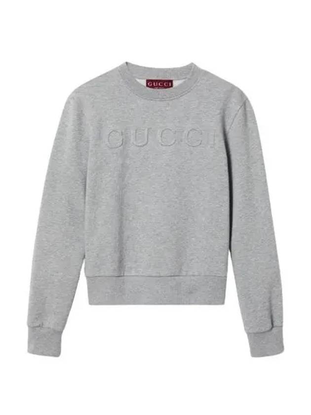 Cotton Sweatshirt Grey - GUCCI - BALAAN 2