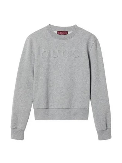 Cotton Sweatshirt Grey - GUCCI - BALAAN 2