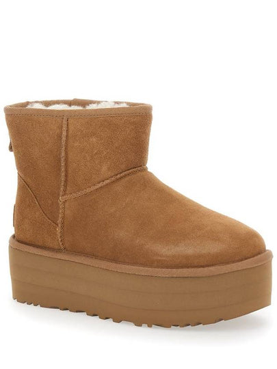 'Classic Mini Platform' Beige Ankle Boots With Platform In Suede Woman - UGG - BALAAN 2