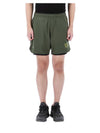 EA7 Logo Print Banding Waist Shorts Green - EMPORIO ARMANI - BALAAN 1