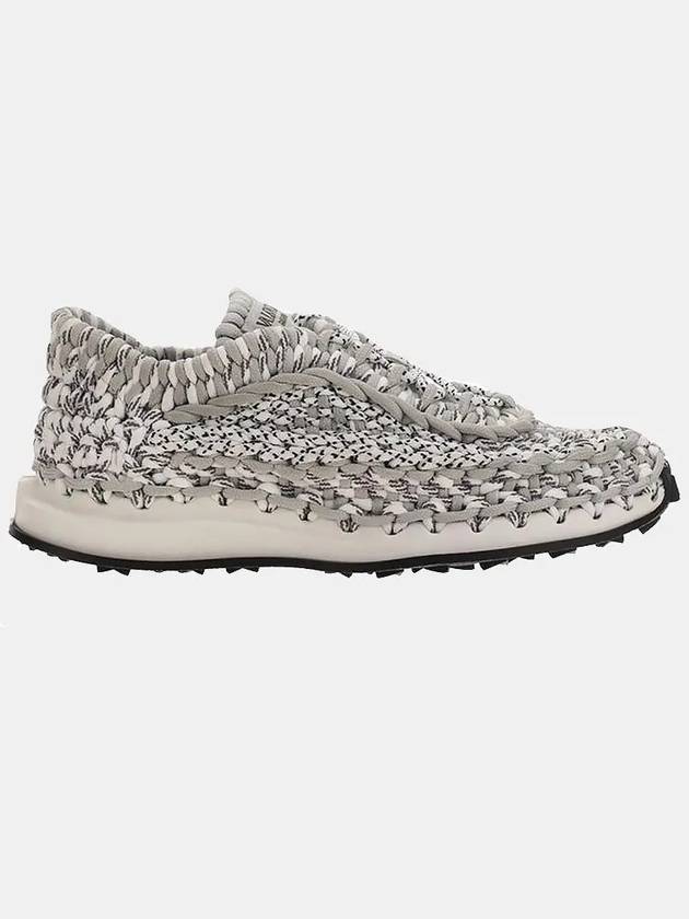 Crochet Low Top Sneakers Silver - VALENTINO - BALAAN 4